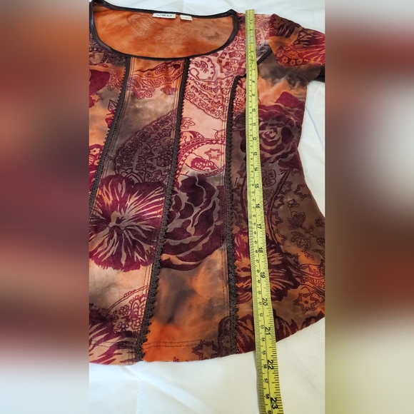 Cato long sleeve top with paisley design Size:S - Picture 6 of 6